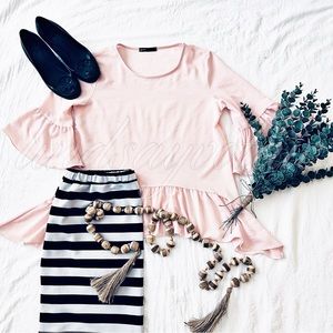 🔴SOLD🔴 💕PEFECT FOR VALENTINES DAY!💕 GIBSON Light Pink Top~Large~ TOP ONLY